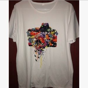 Peace sign colorful tee